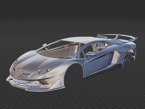 Aventador SVJ 2019 Body STL 3D Model