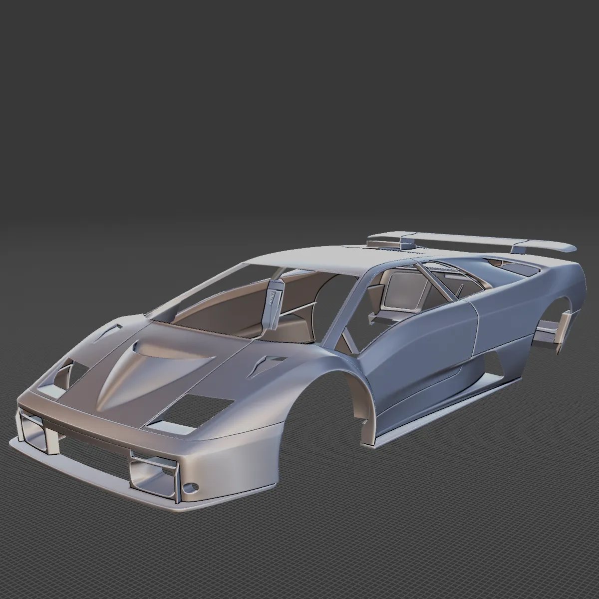 Diablo GT 1999 Body STL 3D Model .c4d .max .obj .3ds .fbx .stl .blend 