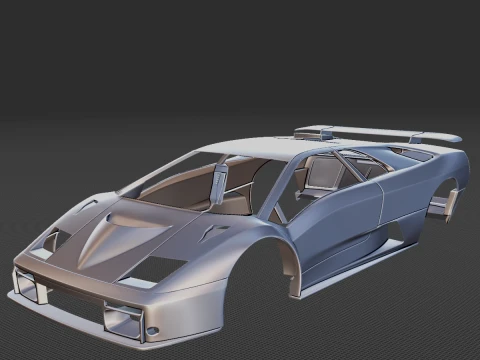 Diablo GT 1999 Body STL Model 3D