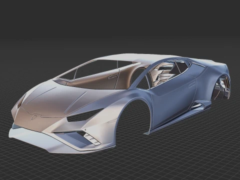 Huracan Evo RWD 2021 Body STL 3D Modell