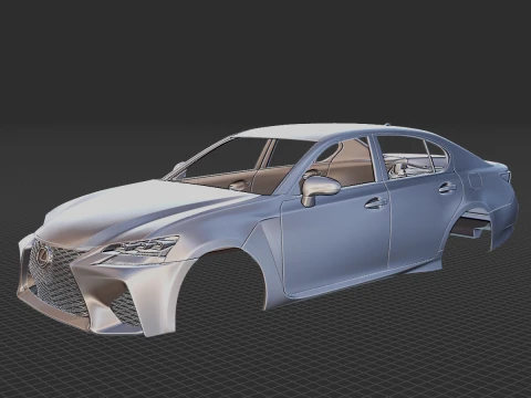 Lexus GS F 2018 Body STL 3D Model