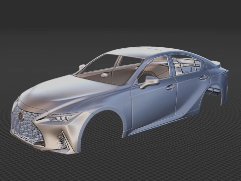 Lexus IS F-Sport 2021 Body STL 3D Model