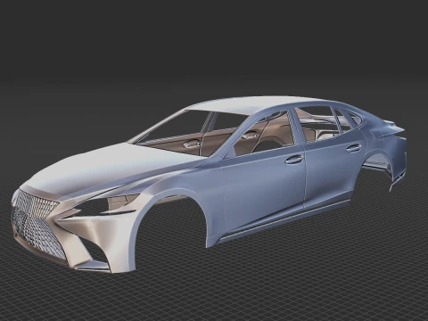 Lexus LS 2020 Body STL 3D Model