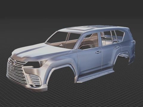 Lexus LX 600 2022 Body STL 3D Model