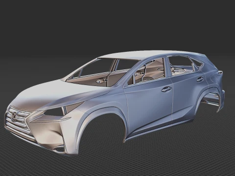 Lexus NX Hybrid 2017 Body STL 3D Model