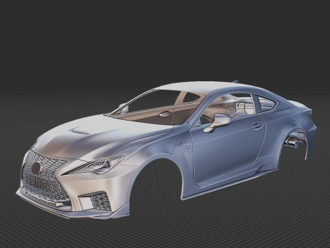 Lexus RC F 2020 Body STL 3D Model