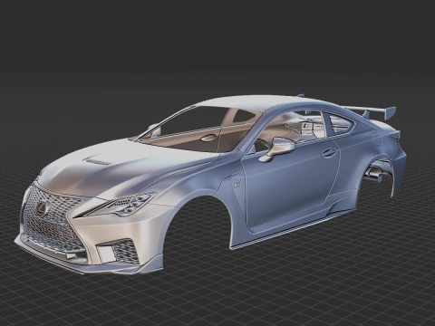 Lexus RC-F Track Edition 2020 Body STL 3D Model