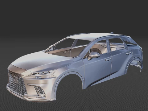 Lexus RX 500h F-Sport 2023 Body STL 3D Model