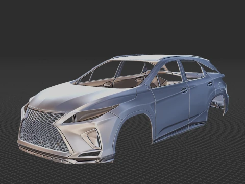 Lexus RX F-Sport 2020 Body STL 3D Model