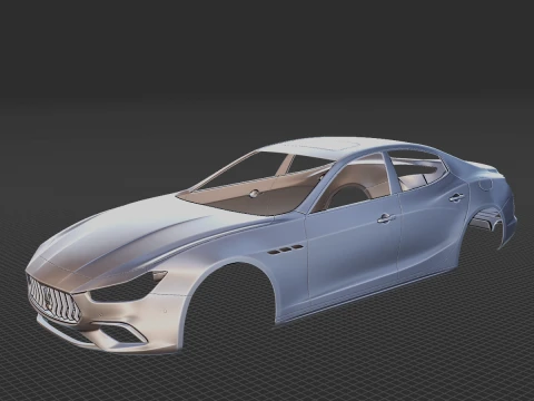 Maserati Ghibli Hybrid 2021 Body STL 3D Model