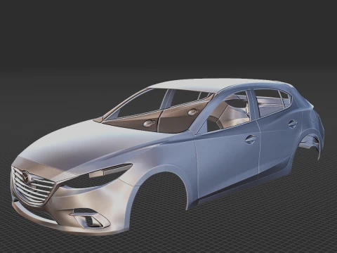 Mazda 3 Hatchback 2016 Body STL 3D Model