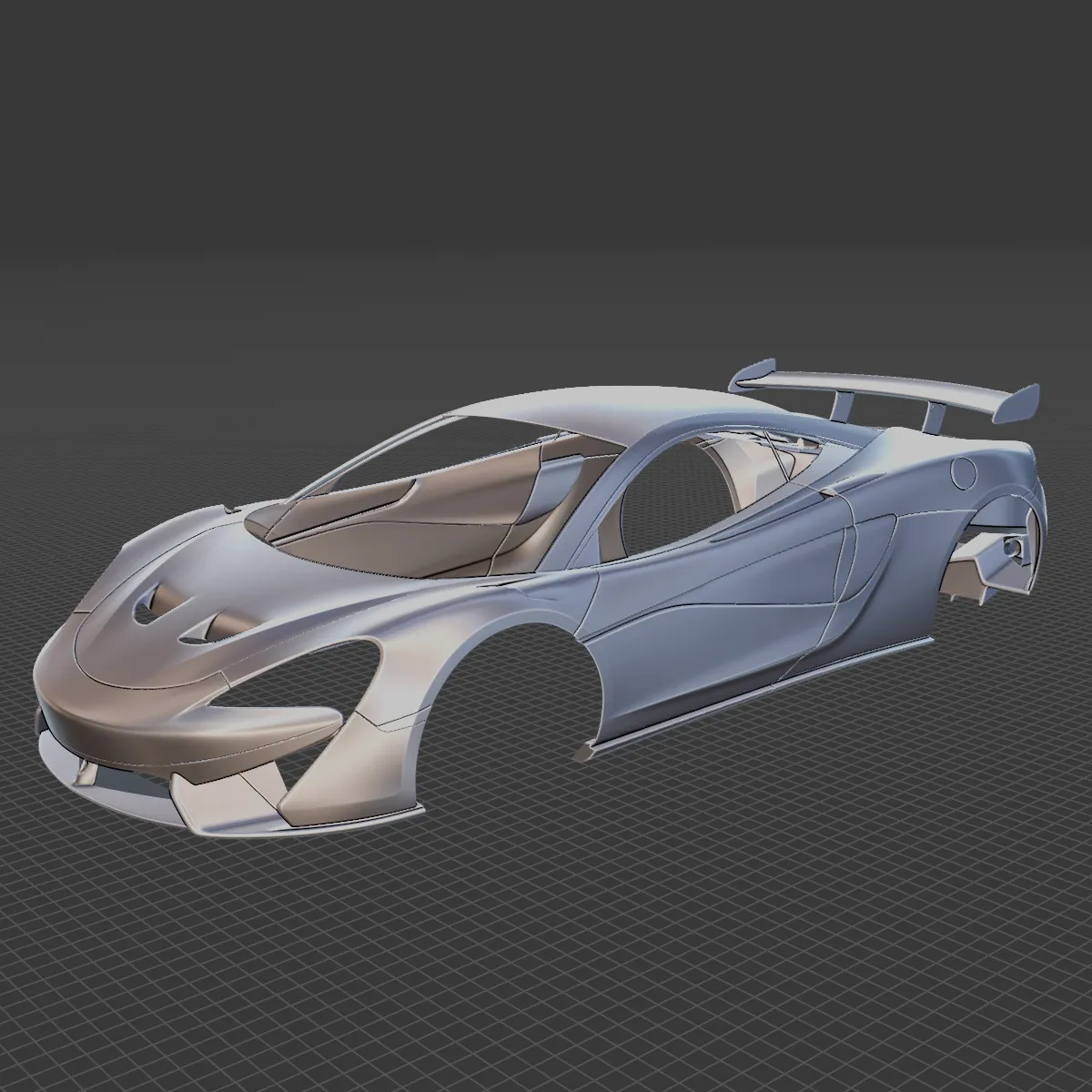 McLaren 620R 2020 Body STL 3D Model .c4d .max .obj .3ds .fbx .stl .blend 