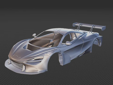 McLaren 720S GT3 2019 Body STL 3D Model