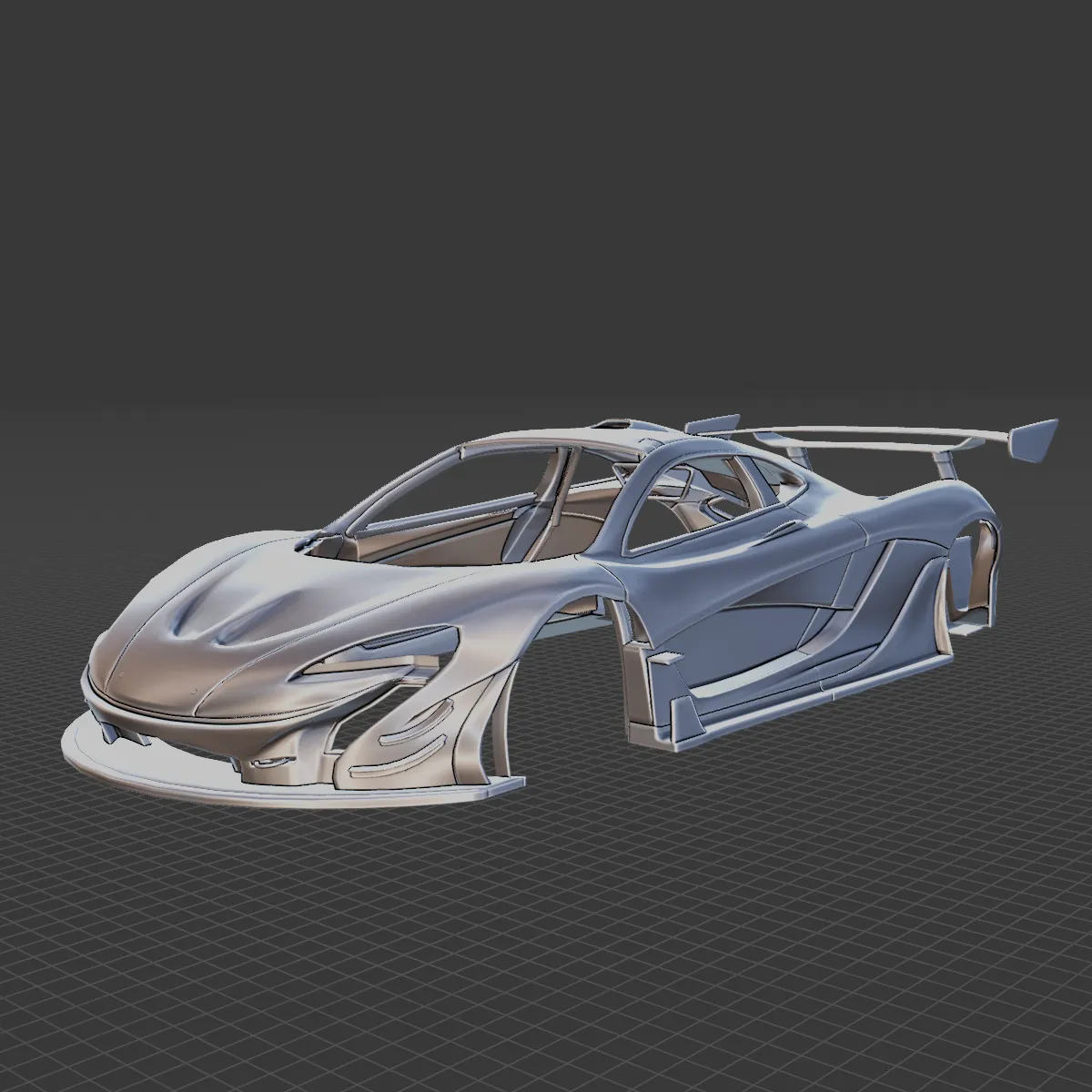 McLaren P1 Body STL 3D Model .c4d .max .obj .3ds .fbx .stl .blend