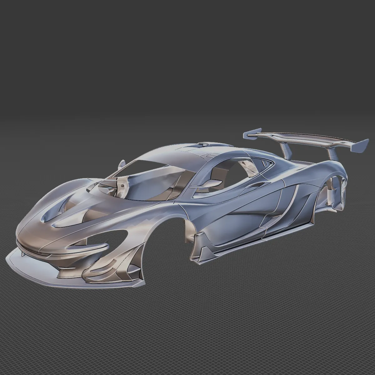 McLaren P1 GTR Body STL 3D Model .c4d .max .obj .3ds .fbx .stl .blend 