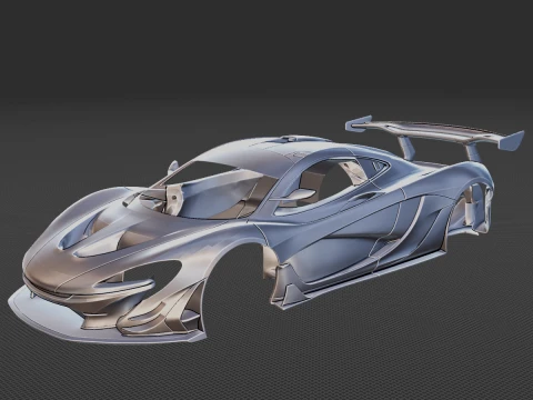 McLaren P1 GTR Body STL 3D Model