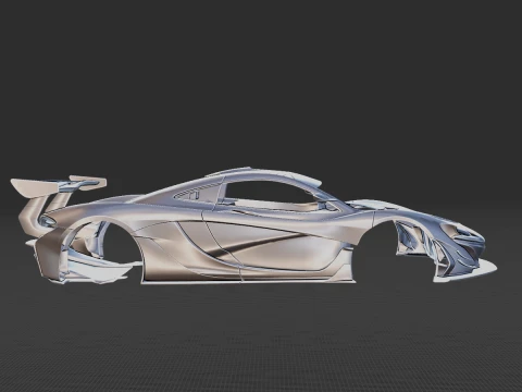 McLaren P1 GTR Body STL 3D Model
