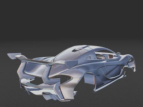 McLaren P1 GTR Body STL 3D Model