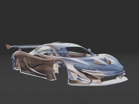 McLaren P1 GTR Body STL 3D Model