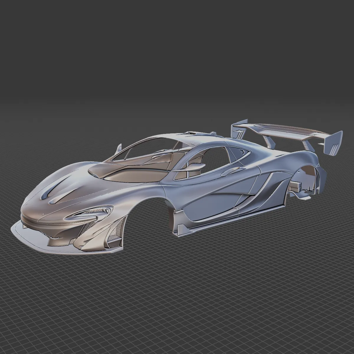 McLaren P1 GTR Senna 2019 Body STL 3D Model .c4d .max .obj .3ds .fbx .stl .blend 
