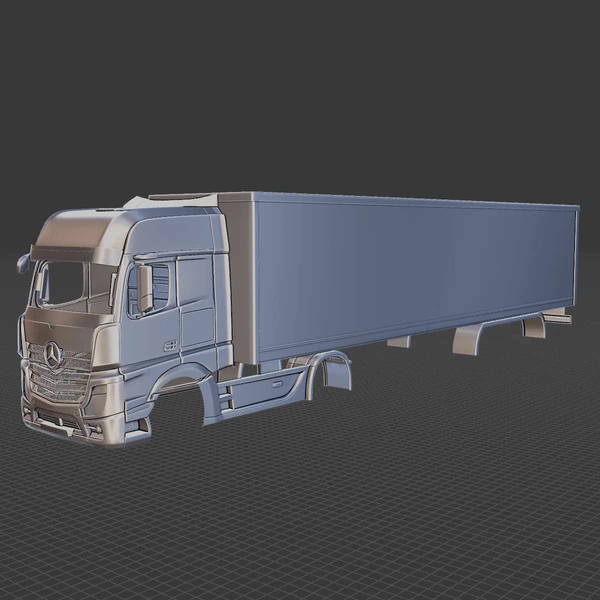 Mercedes-Benz New Actros Body STL 3D Model .c4d .max .obj .3ds .fbx .stl .blend 