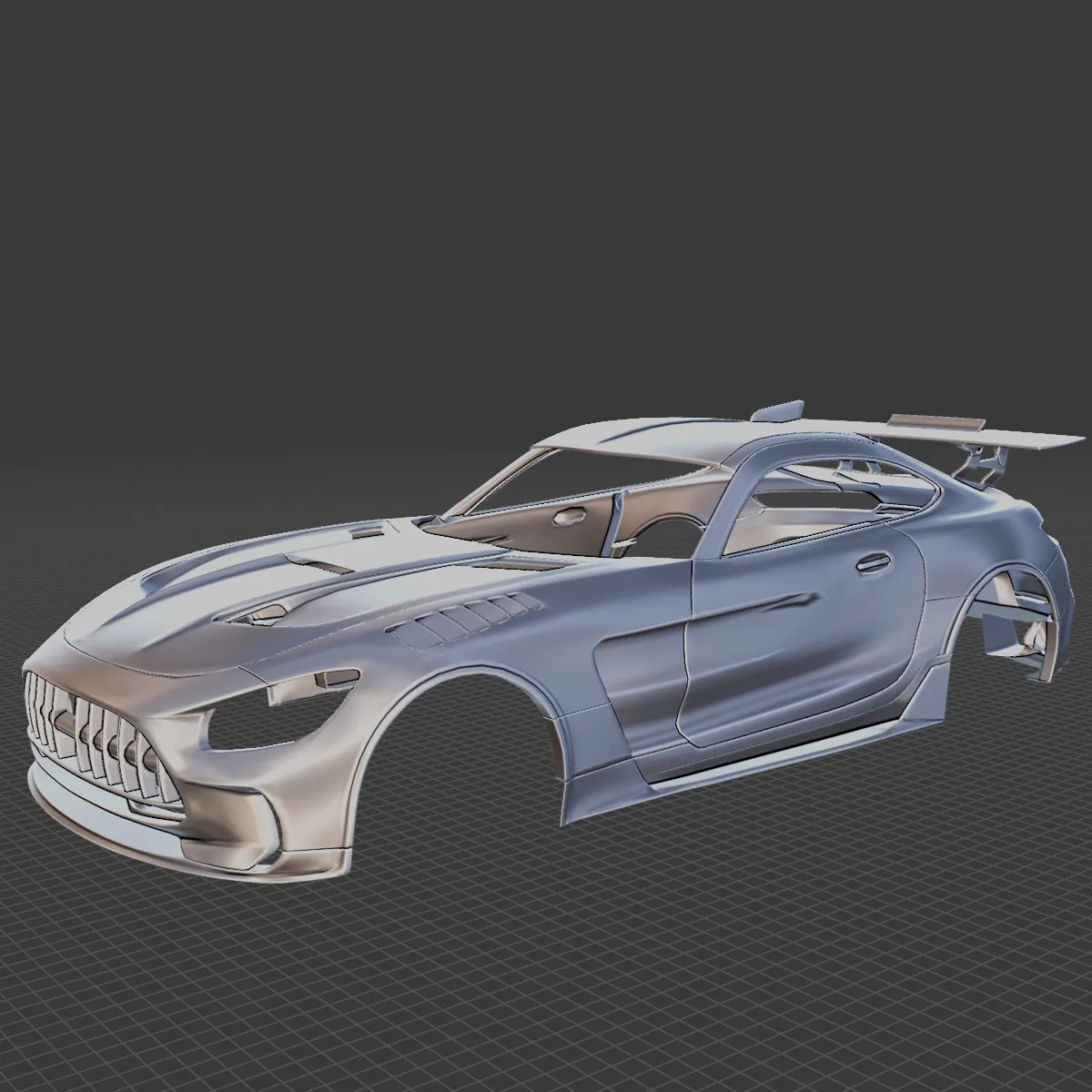 Mercedes-Benz AMG GT Body STL 3D Model .c4d .max .obj .3ds .fbx .stl .blend 
