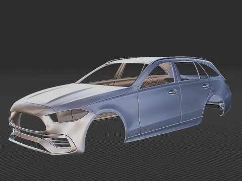 Mercedes-Benz C-Class Estate 2022 Body STL 3D Model