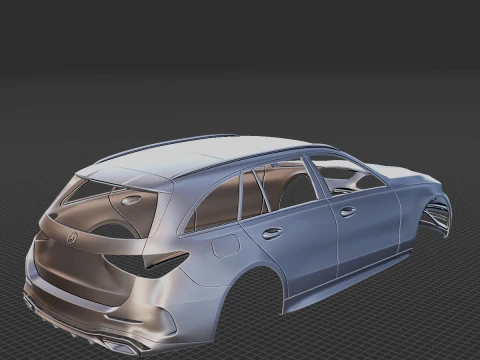 Mercedes-Benz C-Class Estate 2022 Body STL 3D Model