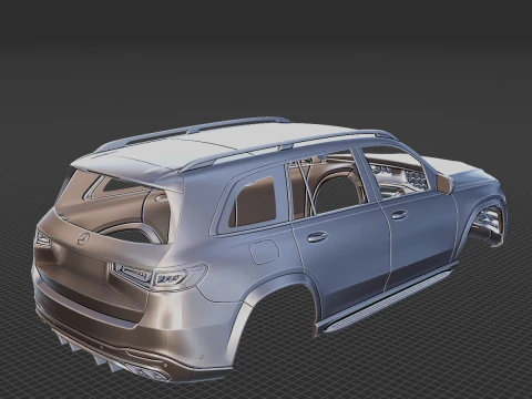 Mercedes-Benz GLS63 AMG 2021 Body STL 3D Model