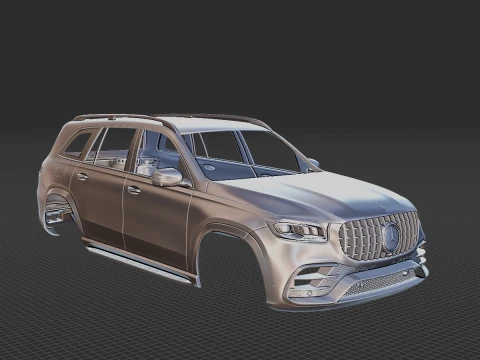 Mercedes-Benz GLS63 AMG 2021 Body STL 3D Model