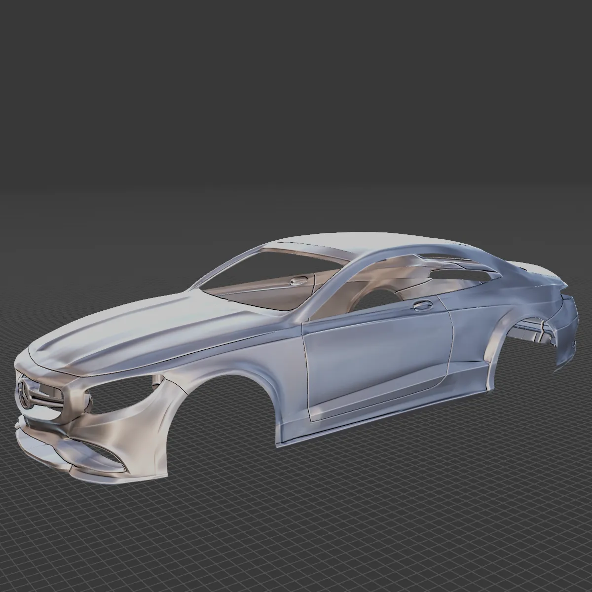 Mercedes-Benz S63 Body STL 3D Model .c4d .max .obj .3ds .fbx .stl .blend 