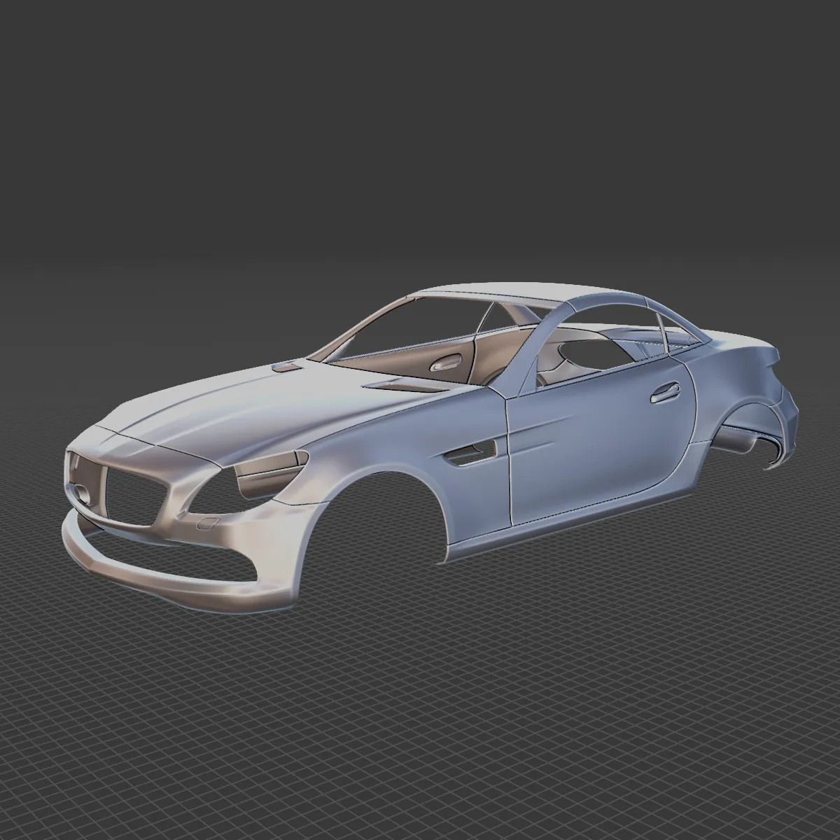 Mercedes-Benz SLK 2012 Body STL 3D Model .c4d .max .obj .3ds .fbx .stl .blend 