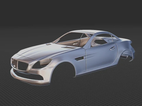 Mercedes-Benz SLK 2012 Body STL 3D Model