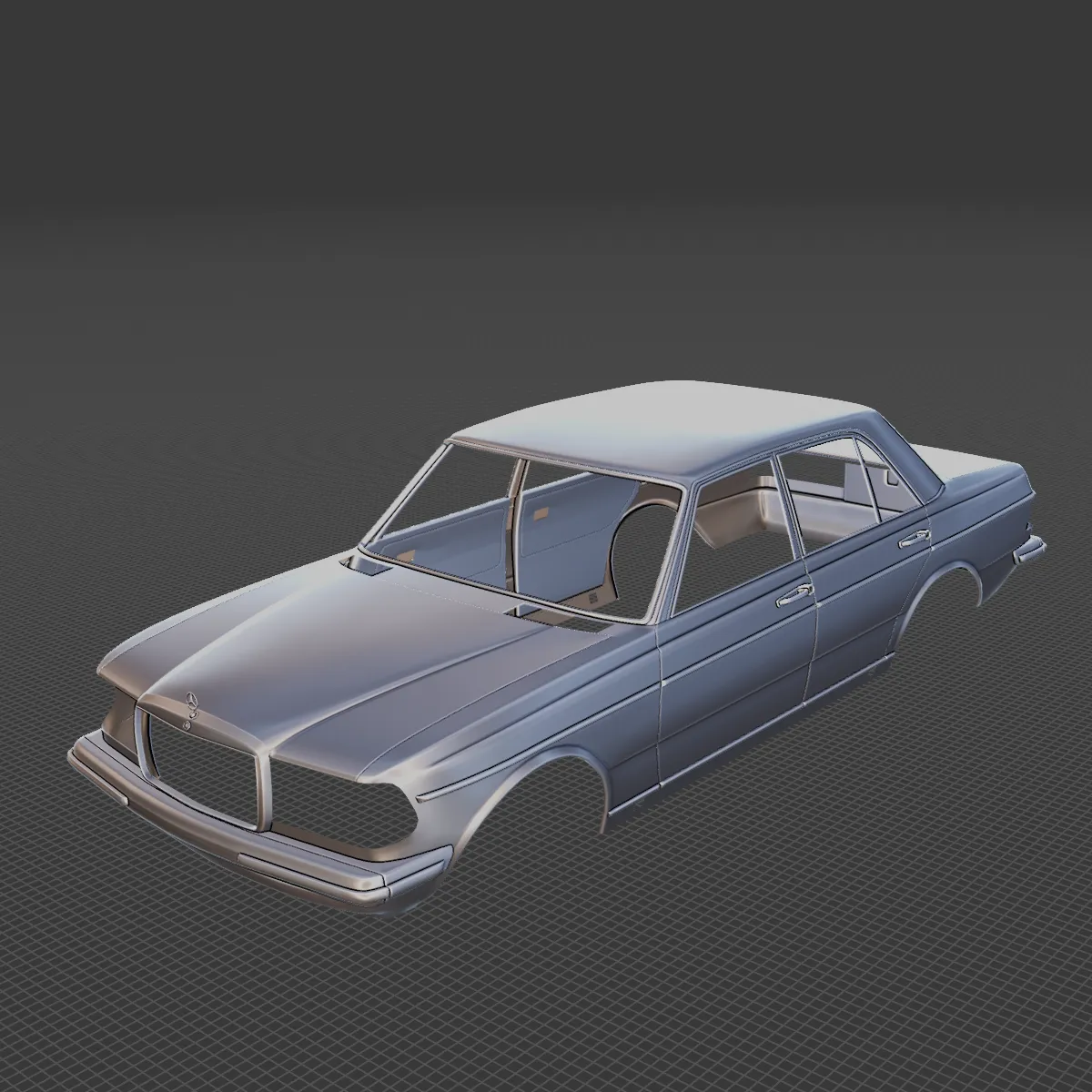 Mercedes-Benz W123 Body STL 3D Model .c4d .max .obj .3ds .fbx .stl .blend 