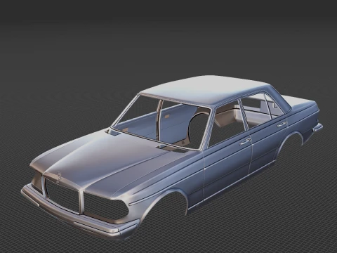 Mercedes-Benz W123 Body STL 3D Model