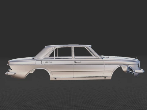 Mercedes-Benz W123 Body STL 3D Model