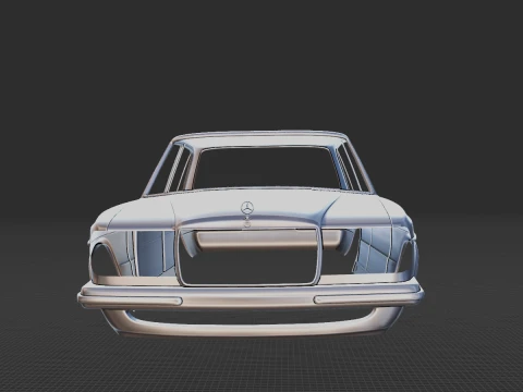 Mercedes-Benz W123 Body STL 3D Model