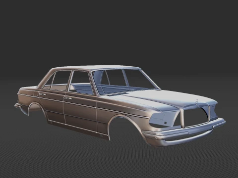Mercedes-Benz W123 Body STL 3D Model