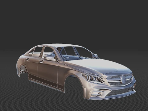 Mercedes-Benz C-Class AMG 4Matic 2019 Body STL 3D Model