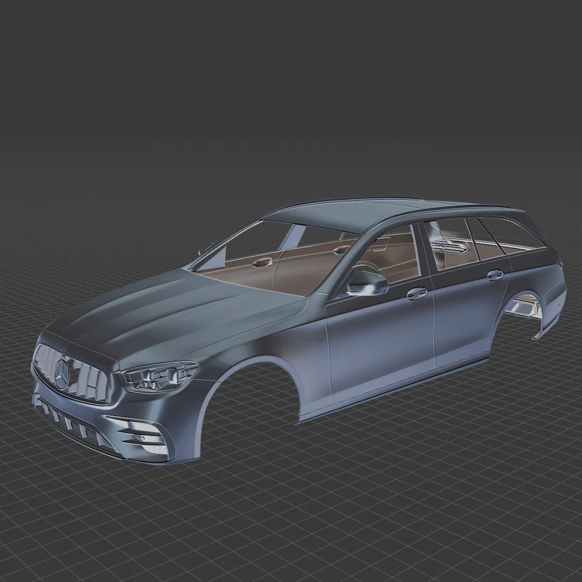 Mercedes-Benz E53 AMG Estate 2021 Body STL 3D Model .c4d .max .obj .3ds .fbx .stl .blend