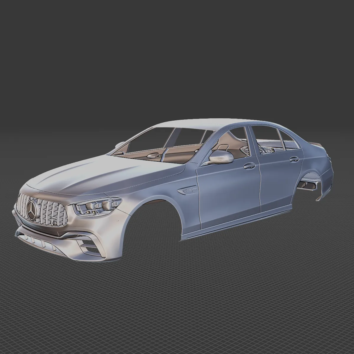 Mercedes-Benz E63 AMG Sedan 2021 Body STL 3D Model .c4d .max .obj .3ds .fbx .stl .blend 