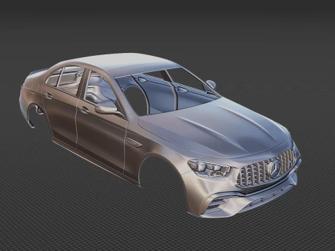 Mercedes-Benz E63 AMG Sedan 2021 Body STL 3D Model