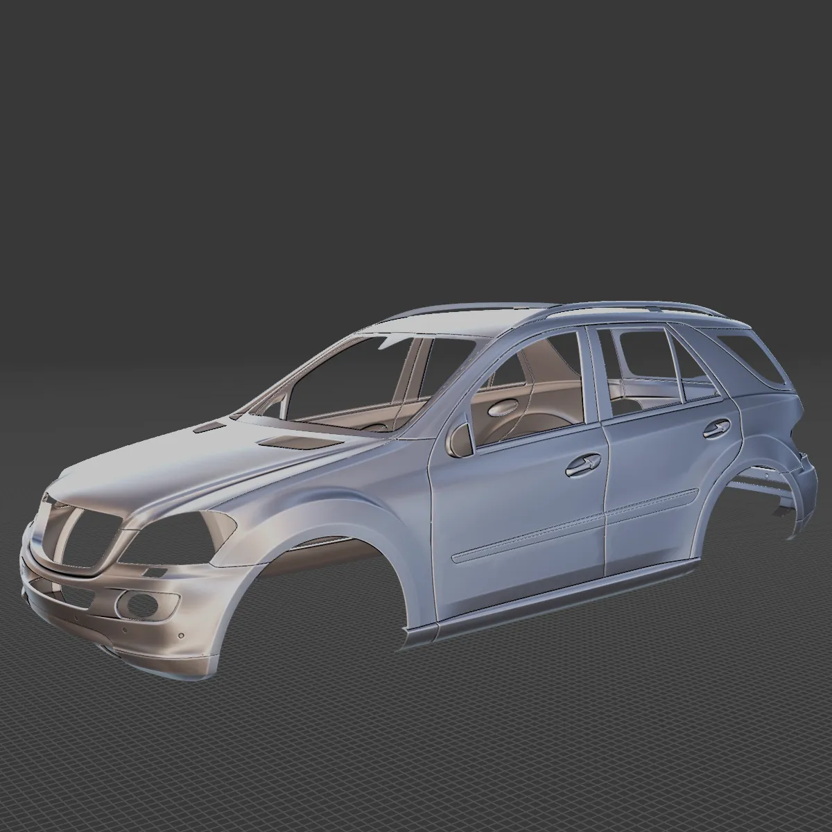 Mercedes-Benz ML Body STL 3D Model .c4d .max .obj .3ds .fbx .stl .blend 
