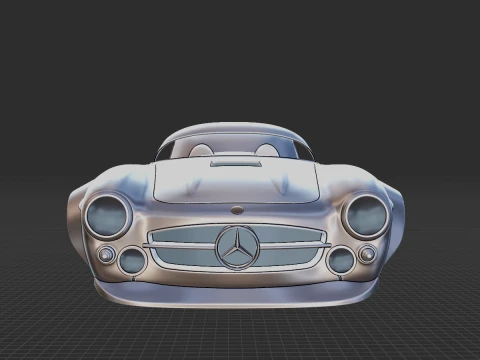 Mercedes-Benz 300 SL Restomod Body STL 3D Model