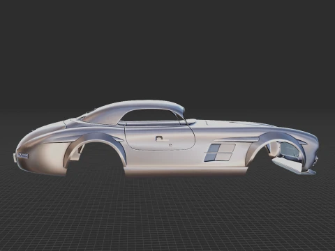 Mercedes-Benz 300 SL Restomod Body STL 3D Model