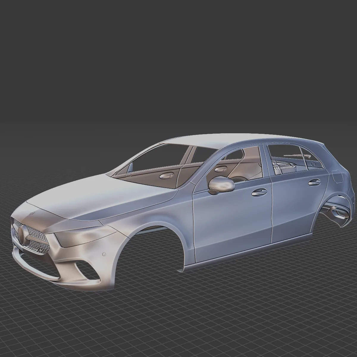 Mercedes-Benz A-Class W177 Body STL 3D Model .c4d .max .obj .3ds .fbx .stl .blend 