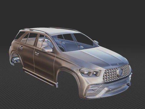 Mercedes-Benz AMG GLE 63 2021 Body STL 3D Model
