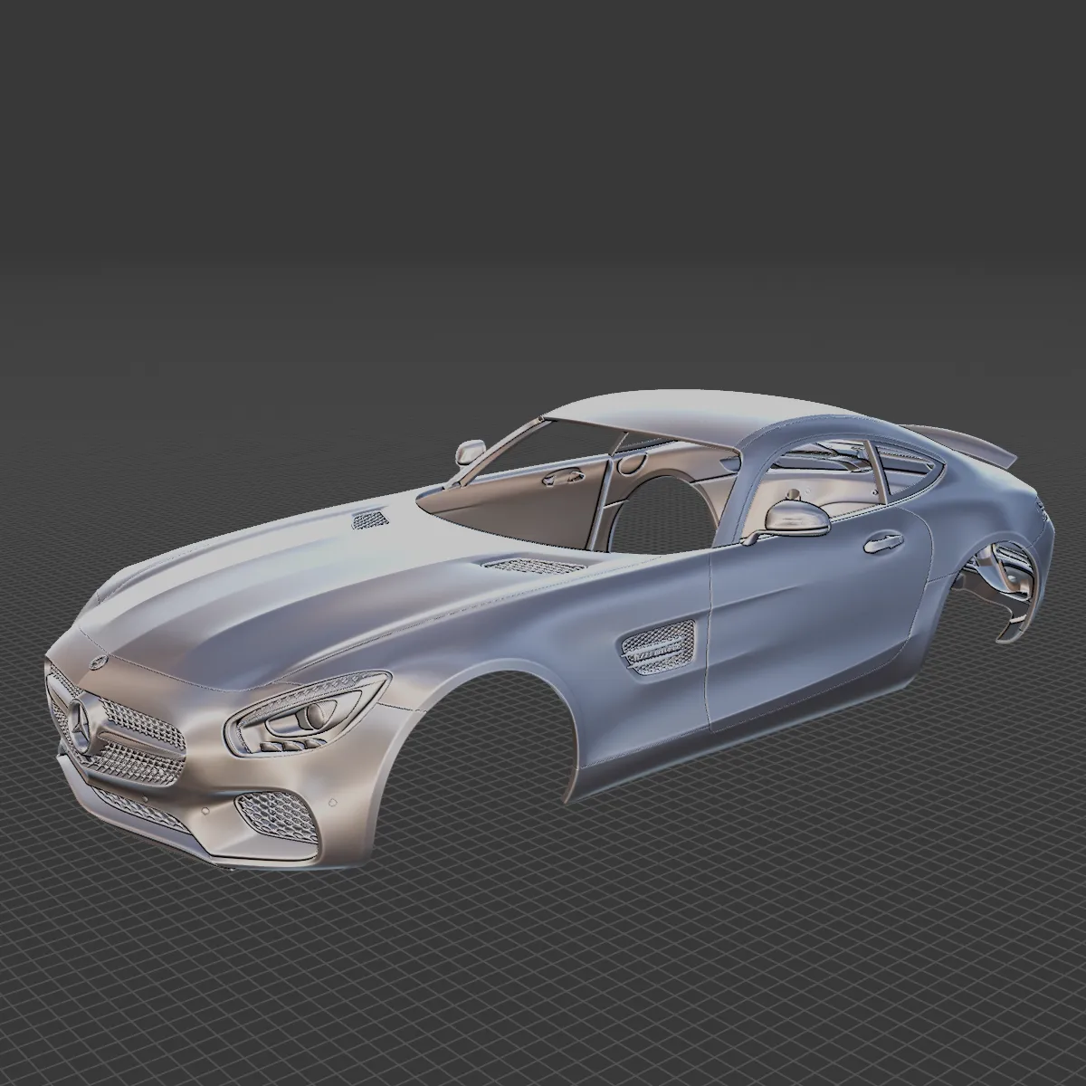 Mercedes-Benz AMG GT 2014 Body STL 3D Model .c4d .max .obj .3ds .fbx .stl .blend