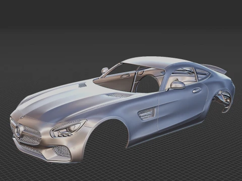 Mercedes-Benz AMG GT 2014 Body STL 3D Model