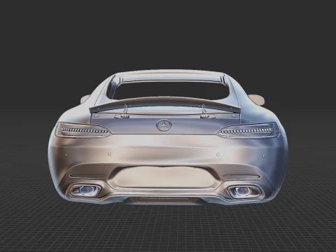 Mercedes-Benz AMG GT 2014 Body STL 3D Model